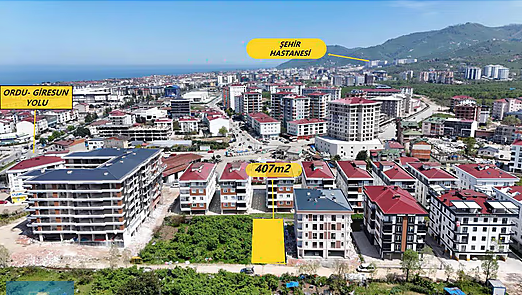 ORDU CUMHURİYET 407 m2 4 KAT İMARLI SATILIK ARSA